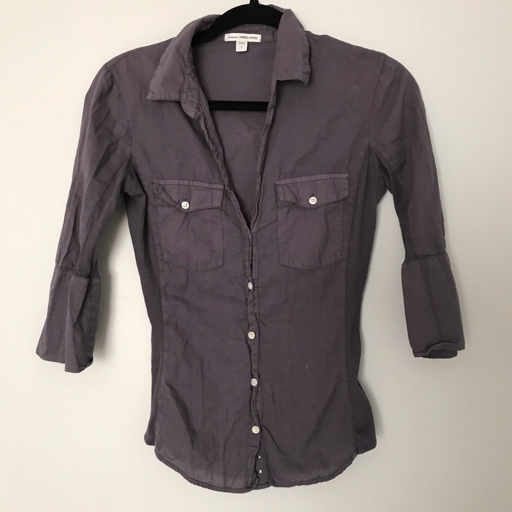 James Perse Fitted Button Down Top - image 1